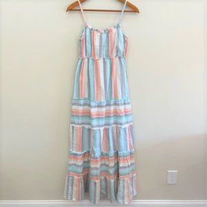 Jessica Simpson Boho Ruffled Maxi Sundress Size XS
